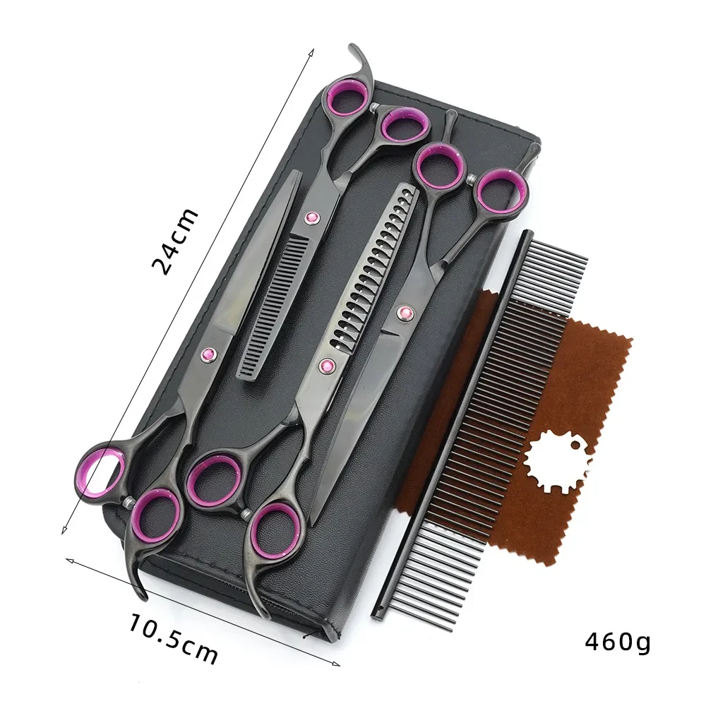 8" Pro. PET GROOMING Shears 4Pcs set with Comb