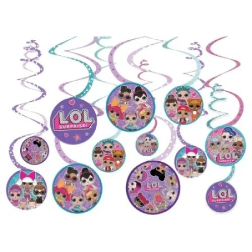 Value Pack Spiral Decoration - Lol Surprise (12 units)