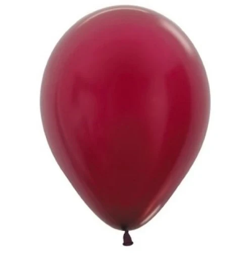 Sempertex 30cm Metallic Burgundy Latex Balloons - Pack of 50