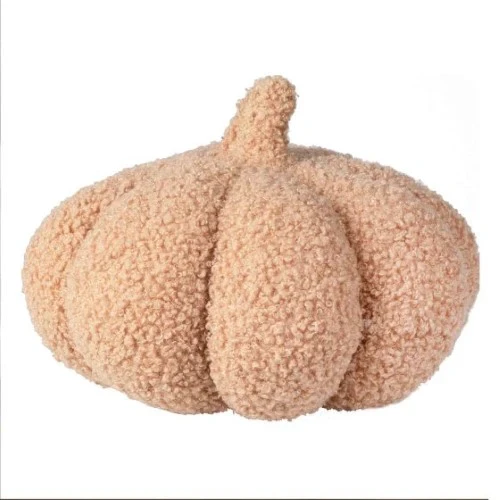 Pumpkin Spice Large Beige Boucle Pumpkin Decoration