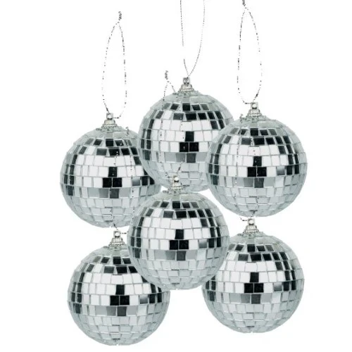 Disco Ball 3D Hanging Decorations - Pack of 6