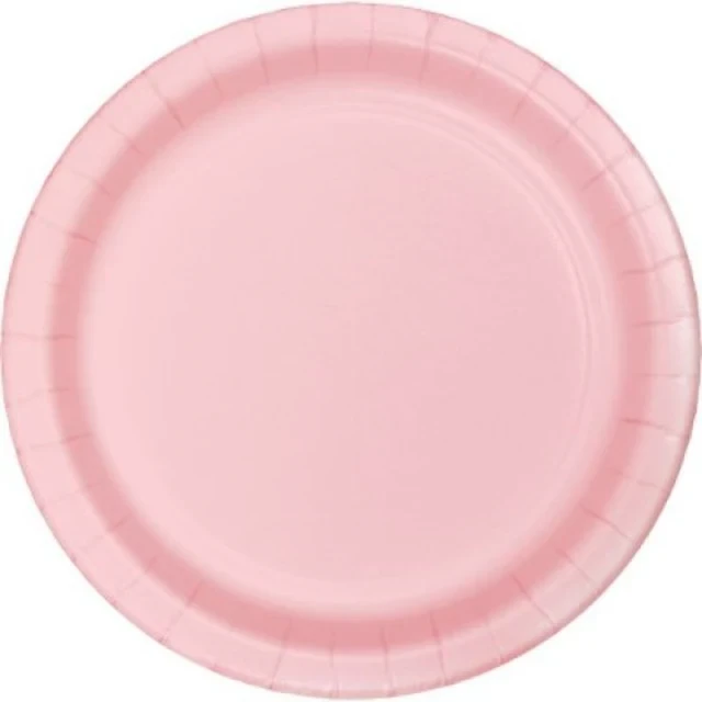 Classic Pink Lunch Plates Paper 18cm - Pack of 24