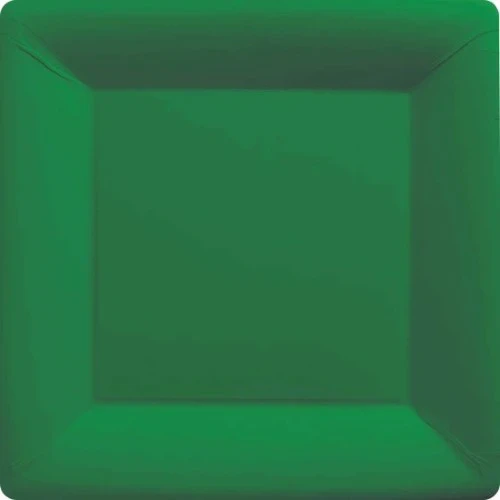 Paper Plates 23cm Square 20CT  - Festive Green  - Pack of 20