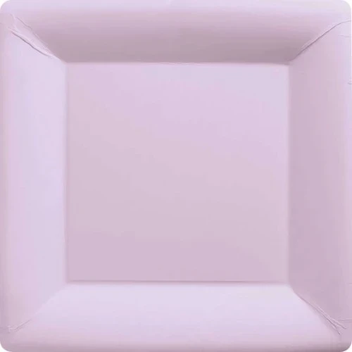 Paper Plates 23cm Square 20CT  - Pastel Lilac  - Pack of 20