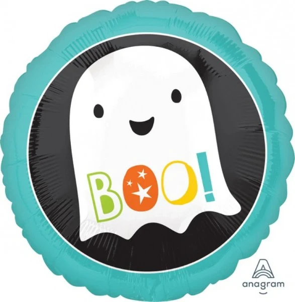 Foil Balloon - Standard Hx Boo Ghost (45cm)
