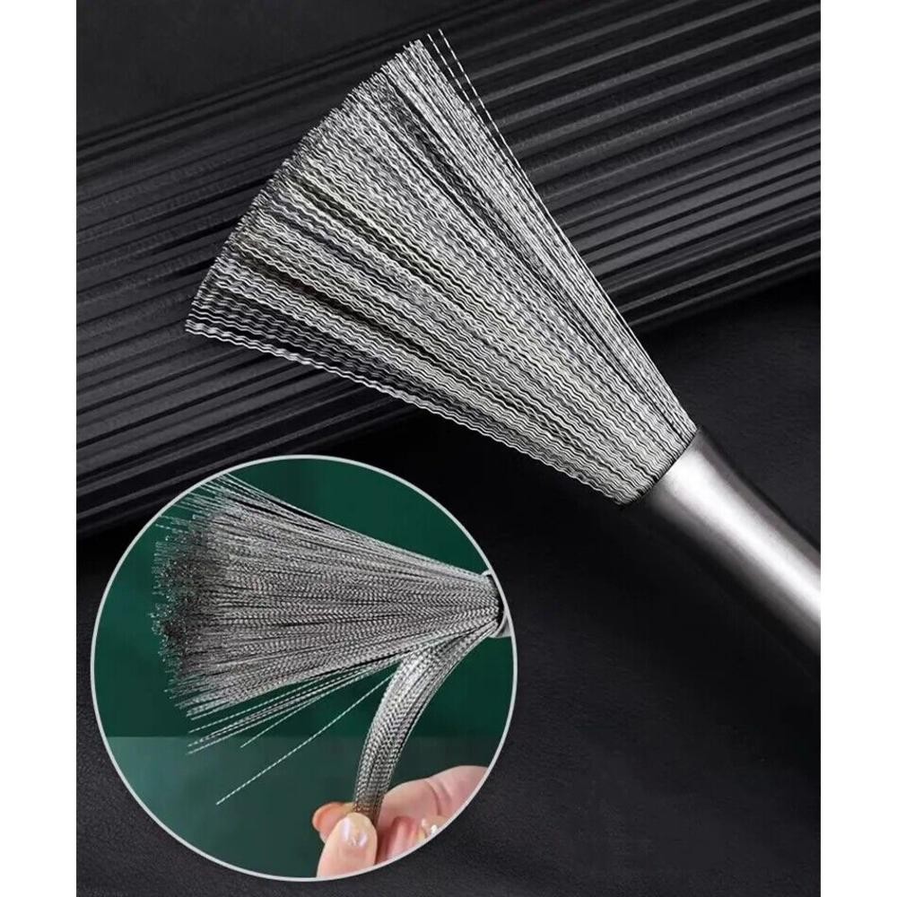Great Choice Products Stainless Steel Pot Brush Household Wire Cleaning Brush Kitchen Does New