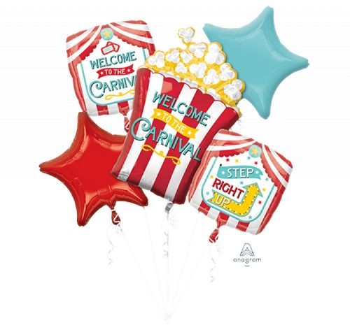 Foil Balloons - Bouquet Welcome to the Carnival - (Pack of 5)