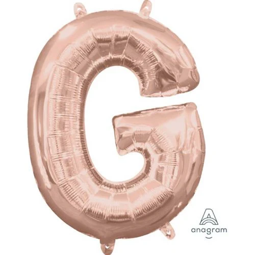 Foil Balloon - Letter G Rose Gold - 40cm