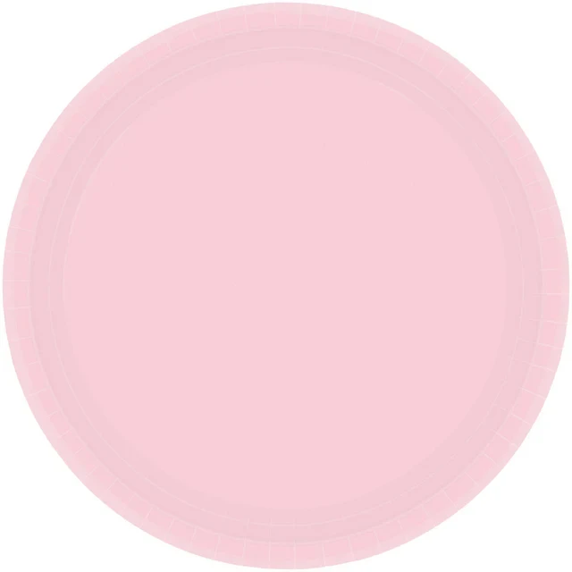 Paper Plates 17cm Round 20ct Blush Pink (Pack Of 20)