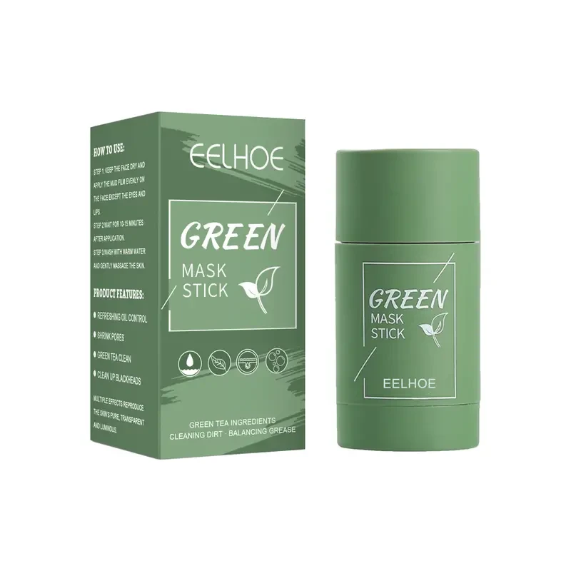 Green Tea Solid Mask Stick - Deep Cleansing, Hydration, and Oil Control, Moisturizing and Firming for All Skin Types