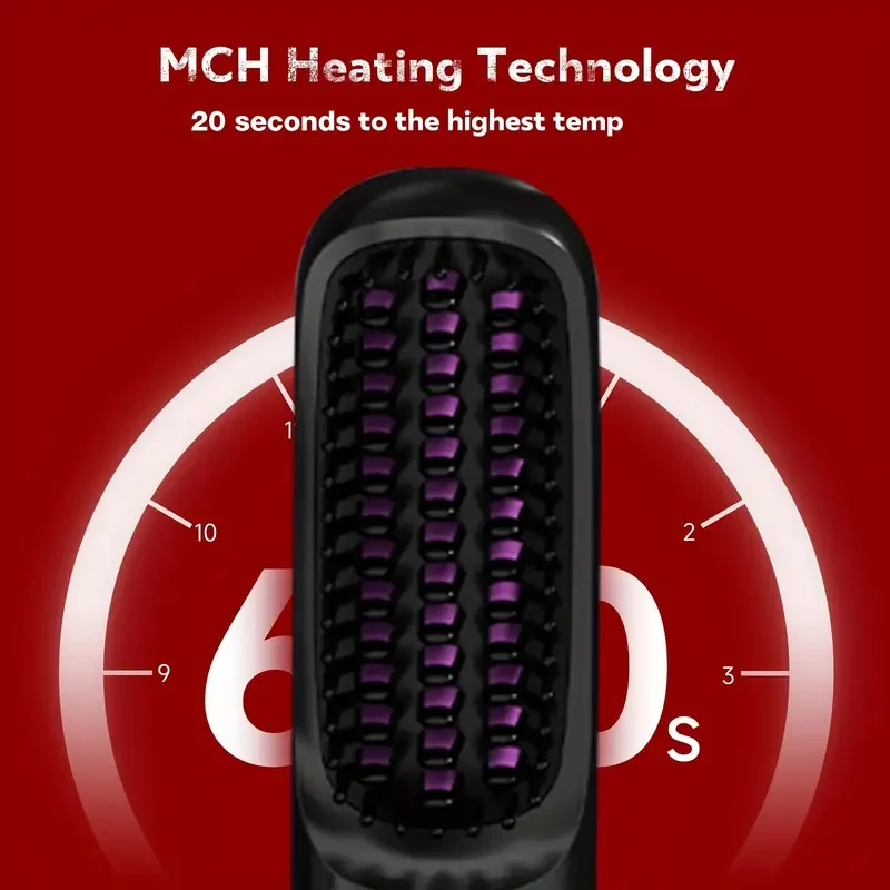 Cordless Hair Straightener Brush