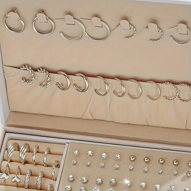 102pc Earring Set Minimalist Geometric Style,