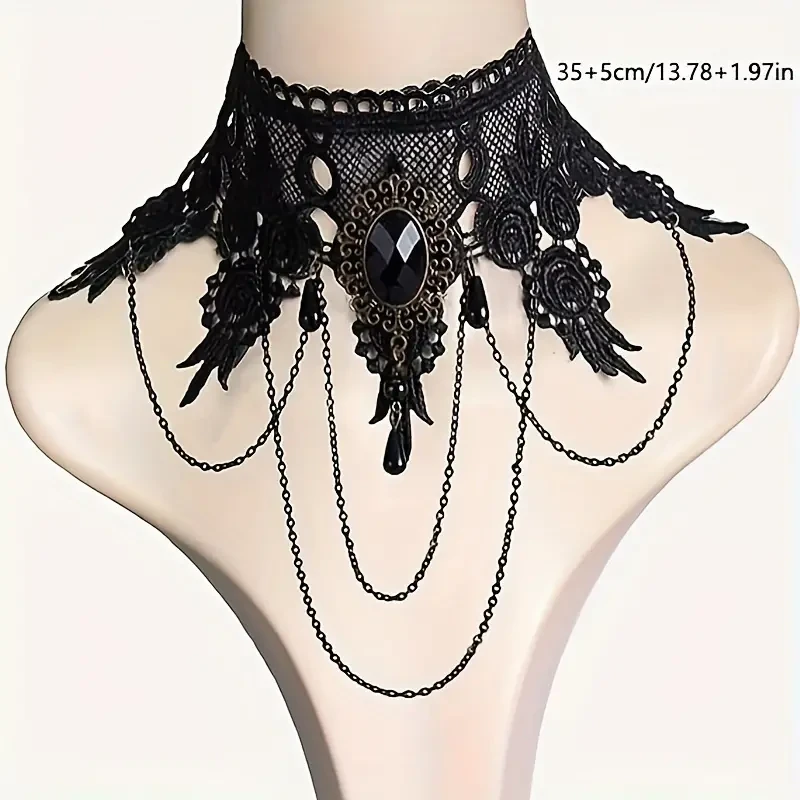 Gothic Steampunk Choker Necklaces Set