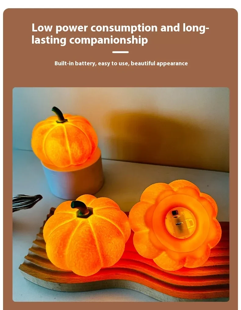 Pumpkin Halloween Decorative Night Light Bedroom Dormitory