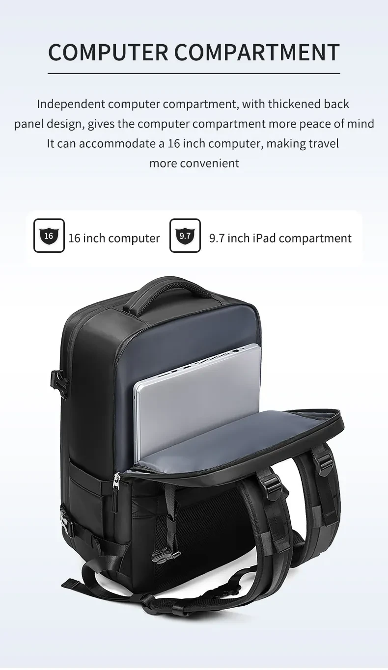 Nylon Travel Men's Large Capacity Lightweight Computer Backpack