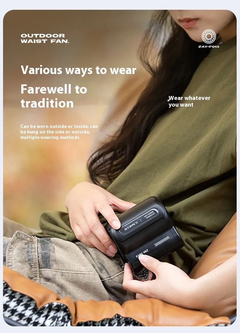 Portable Large Wind Usb Charging Outdoor Sports Construction Site Summer Cooling Portable Small Air Fan For Outdoor Sports Travel Work