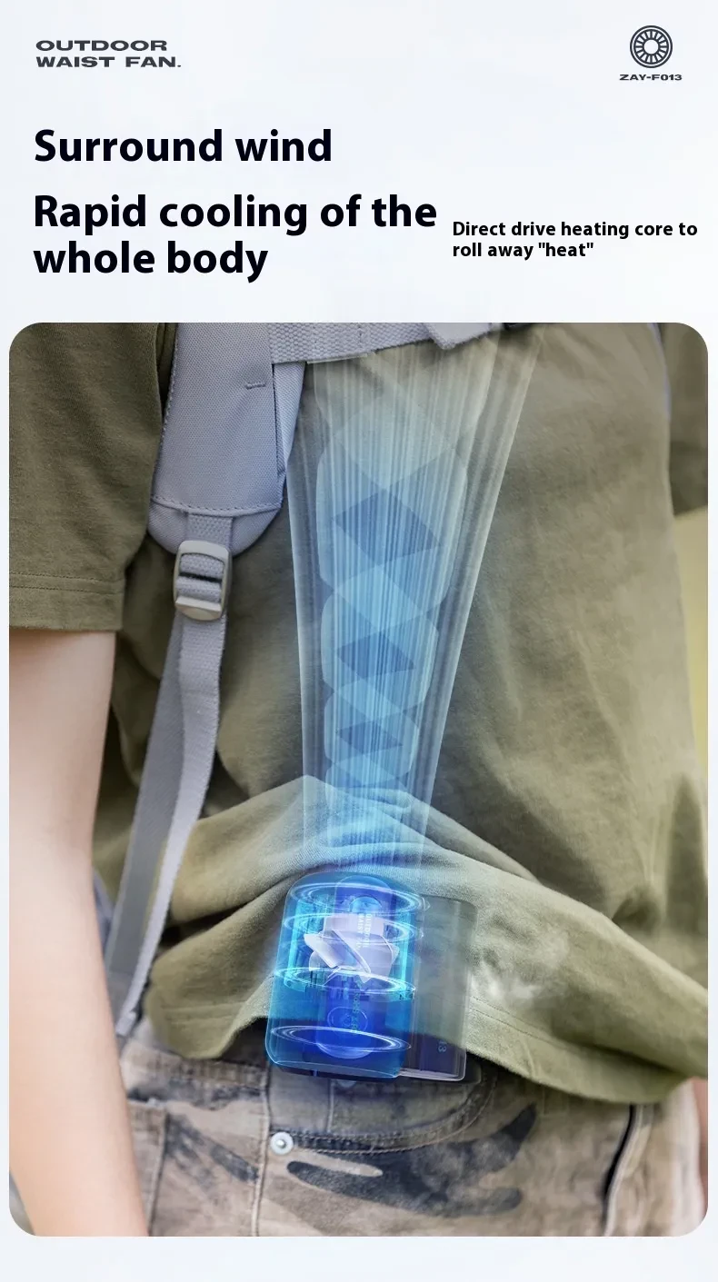 Portable Large Wind Usb Charging Outdoor Sports Construction Site Summer Cooling Portable Small Air Fan For Outdoor Sports Travel Work