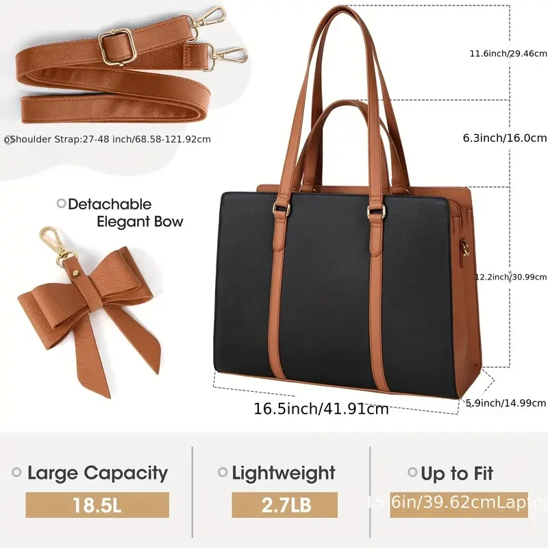 NUBILY Elegant Water-Resistant PU Leather Shoulder Bag