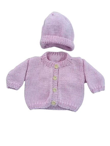Baby Merino Cardigans | Pink | Multi-size