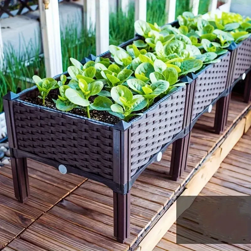 Elevated Garden Bed Kit - Raised Planter Box with Drainage