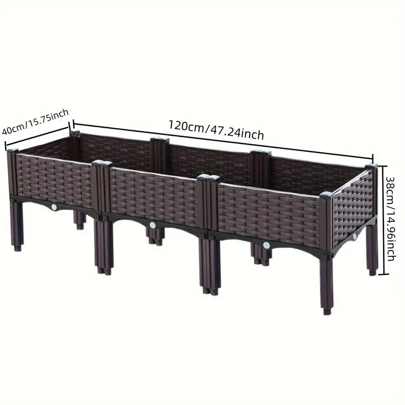 Elevated Garden Bed Kit - Raised Planter Box with Drainage