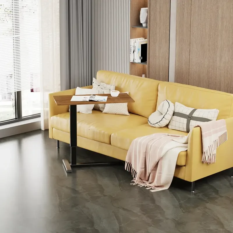 Adjustable Height Laptop Side Table - Hidden Wheels