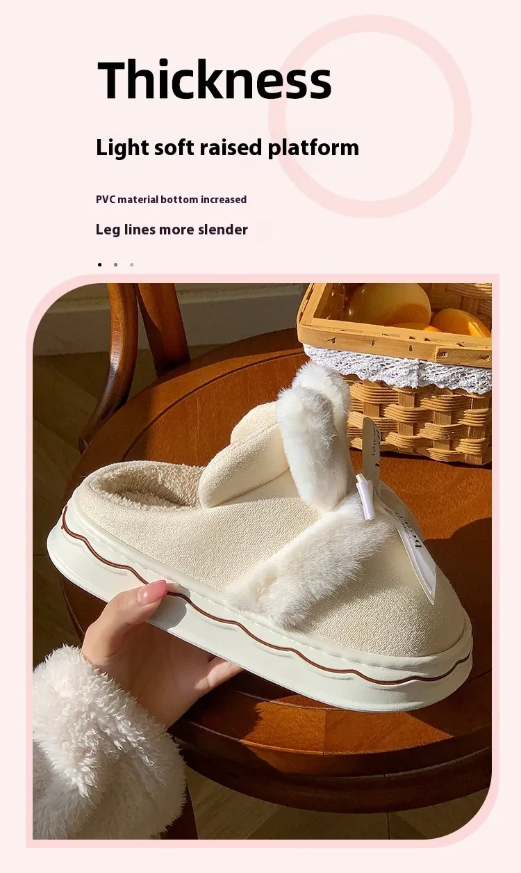 Suede Cotton Slippers Women's