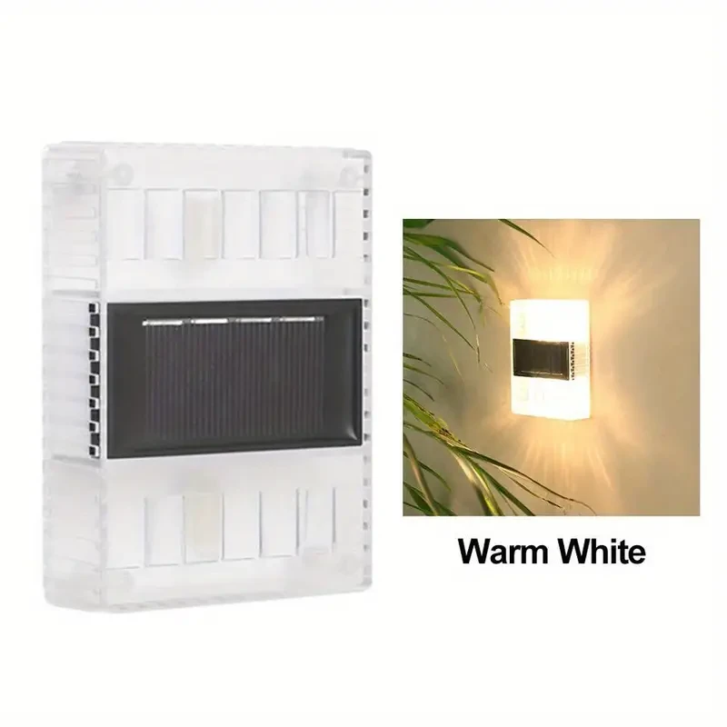 2pcs Warm White Solar Powered Garden Lights - Waterproof