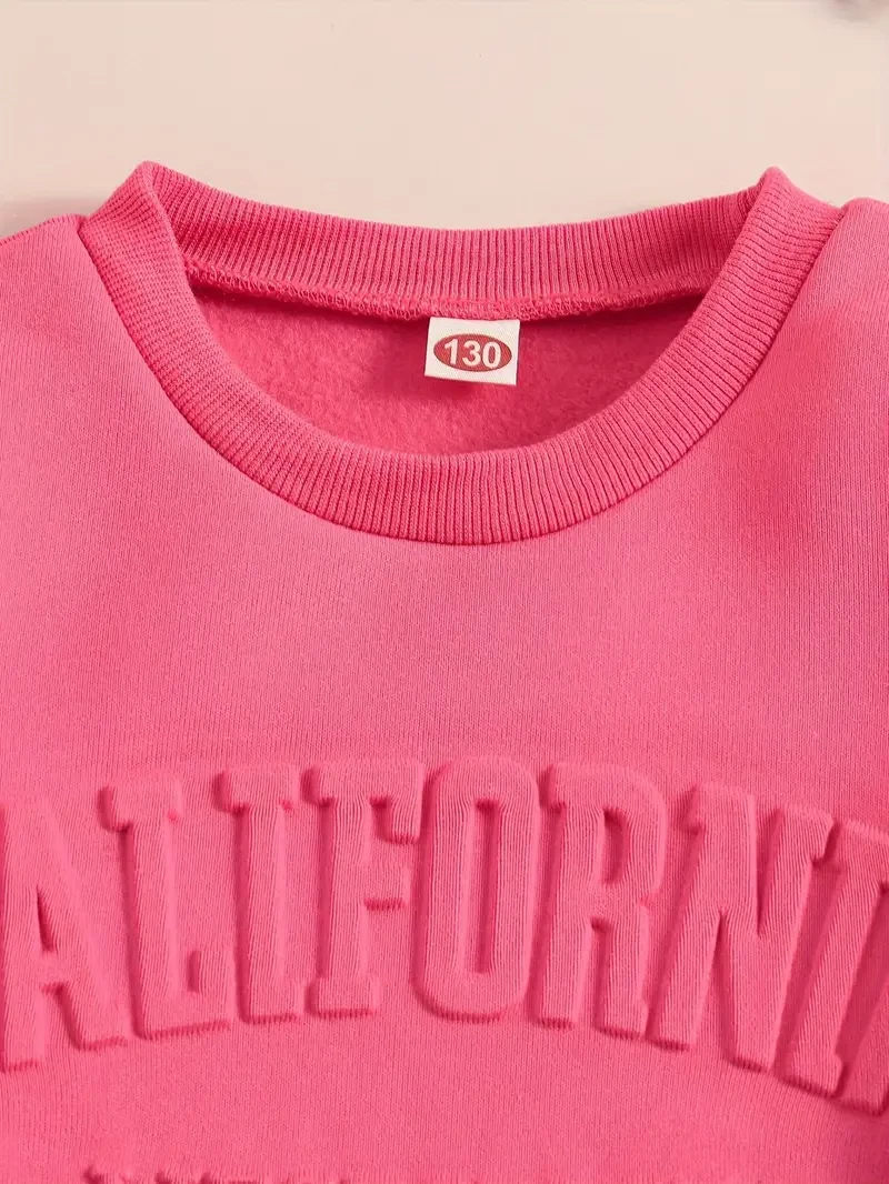 California Print Crew Neck Long Sleeve Sweatshirt