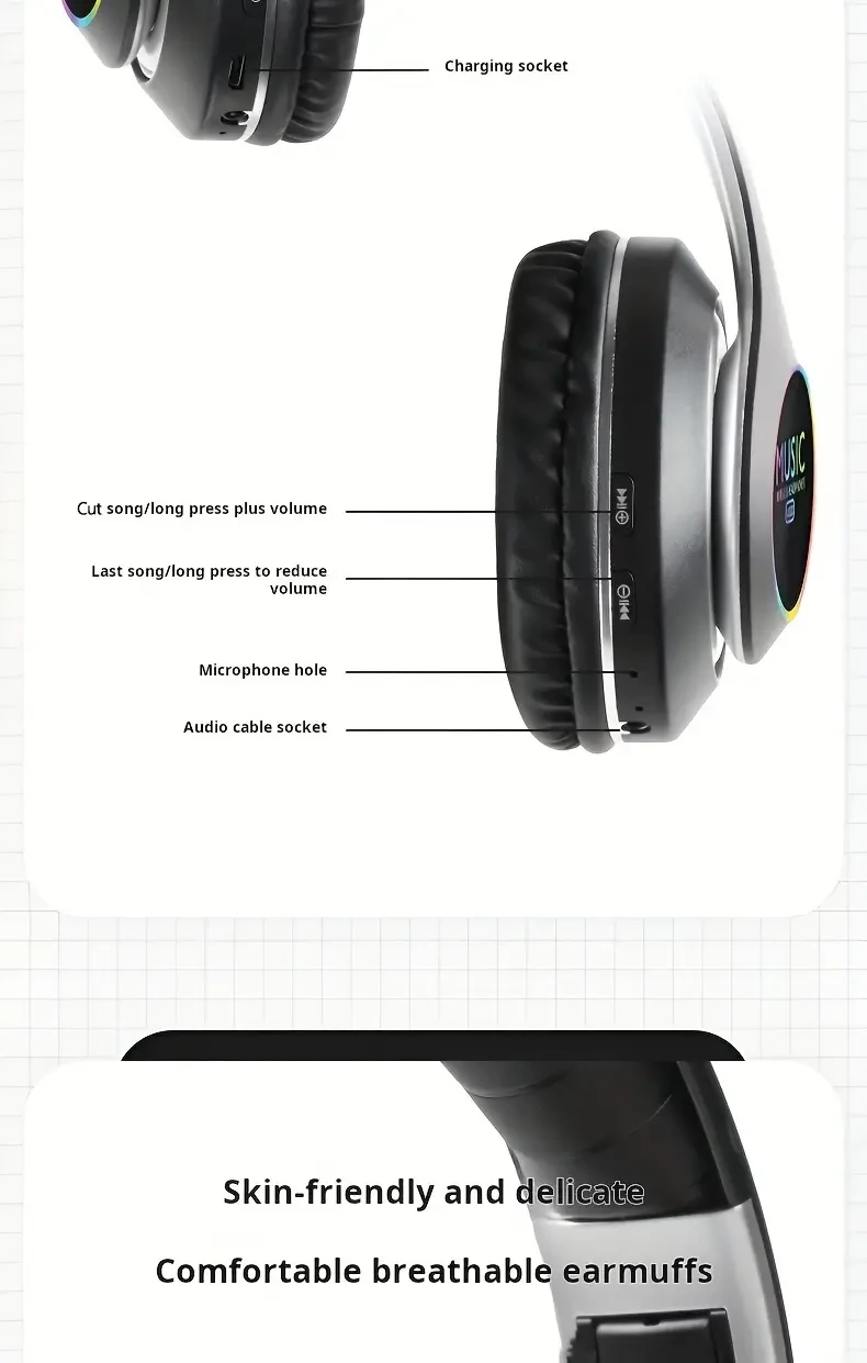 Wireless Stereo Headphones - Deep Bass,