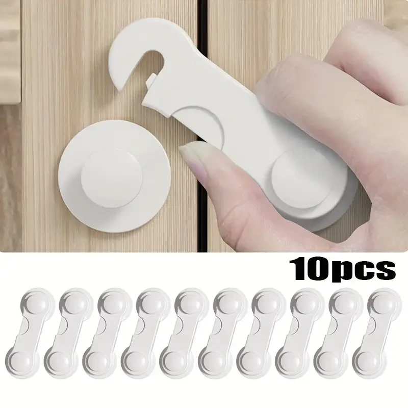 10pcs Child Safety Lock Pack - Protective Baby Safety Refrigerator, Cabinet, and Flip Lock