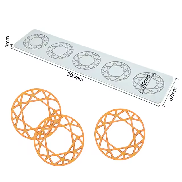 New Various Leaves Geometric flower Silicone Cake Lace Mold Cake Decorating Tool Border Decoration Lace Mold kitchen Baking Tool