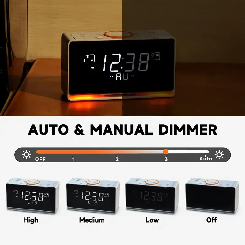 1PC DAB & FM Radio Alarm Clock with Wireless Connection and Dual Alarm - ITOMA 728