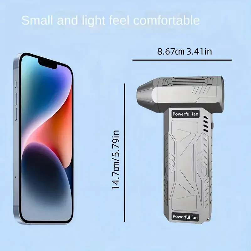 130,000 Turns High-Speed Turbo Handheld Camping Fan