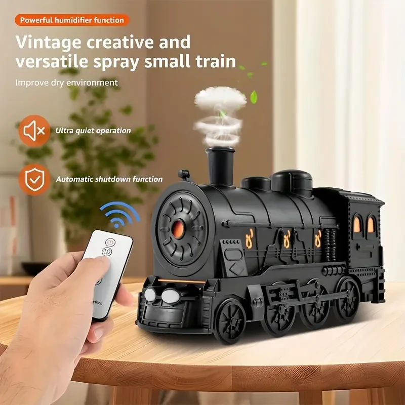 Train-Shaped Ultrasonic Aroma Diffuser with USB Charging