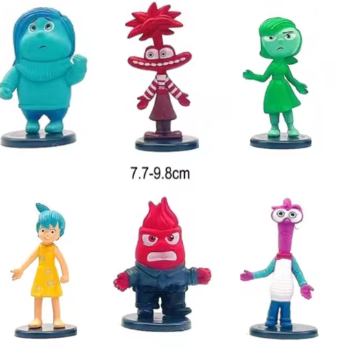 6Pcs/Set New Inside Out 2 Action Figure Toy Cartoon Movie