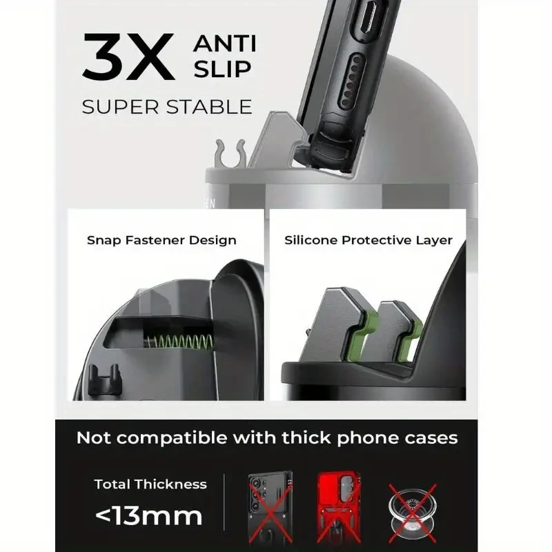 LISEN Car Dashboard Phone Mount - 360 Rotatable