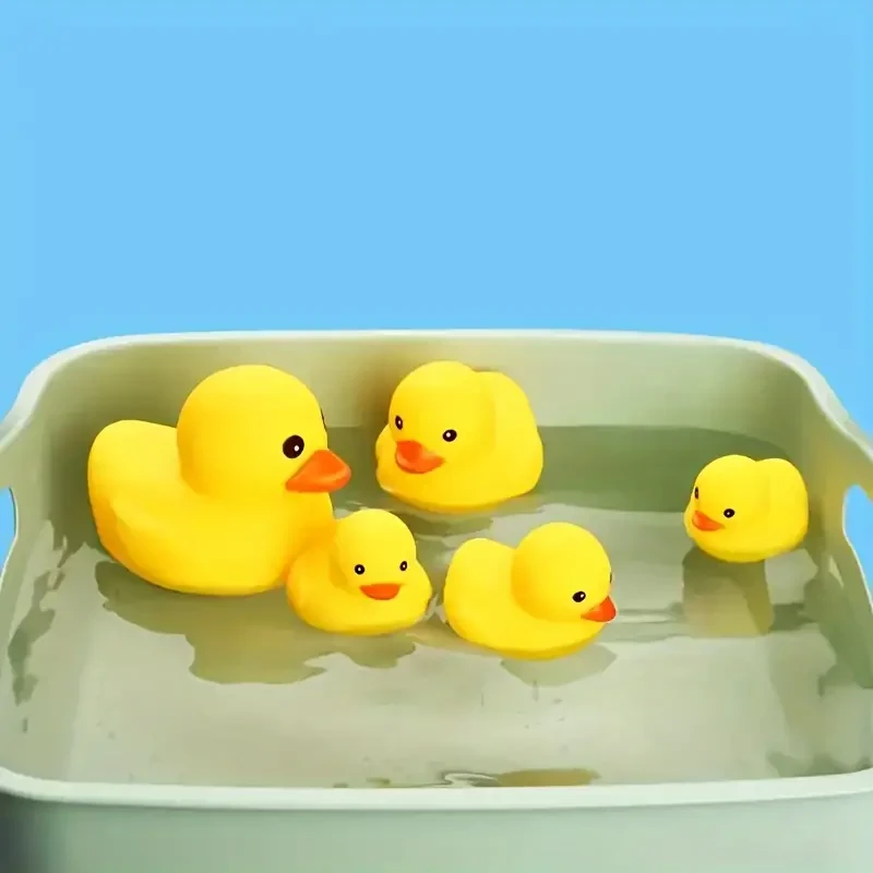 6pcs Squeezy Little Yellow Ducks for Baby Bathtime