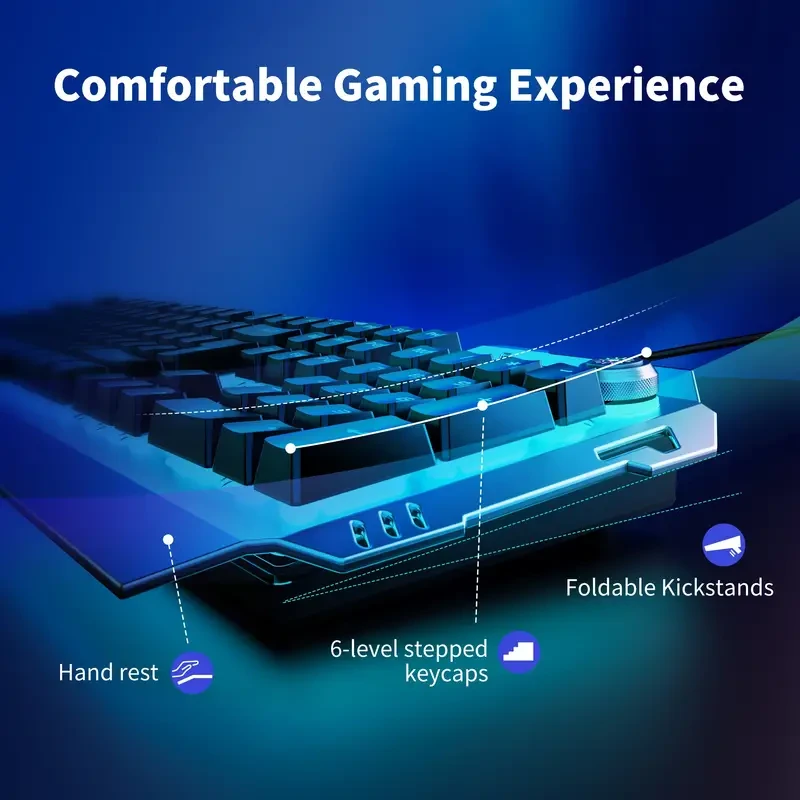 Pioneer GX810 Gaming Keyboard - 17.7-inch Durable Metal Panel