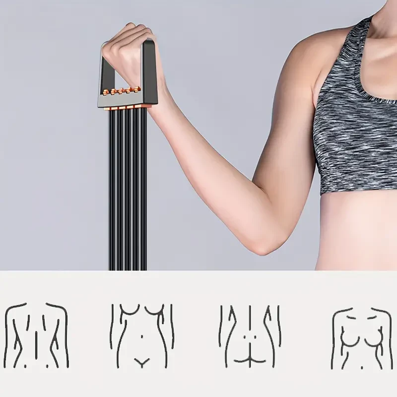 5-Tube Adjustable Resistance Bands Chest Expander