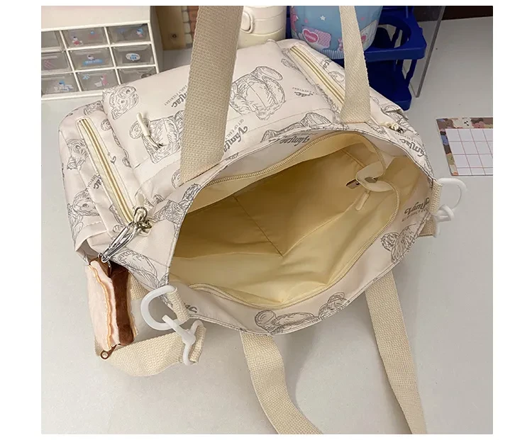 Large Capacity Multi-Pocket Crossbody Tote Bag