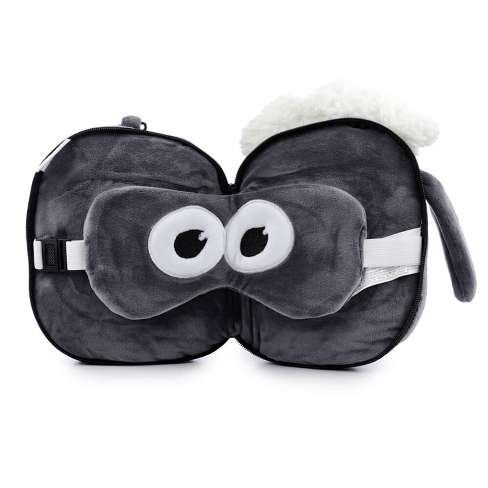 Relaxeazzz Shaum The Sheep Travel Pillow & Eye Mask Set