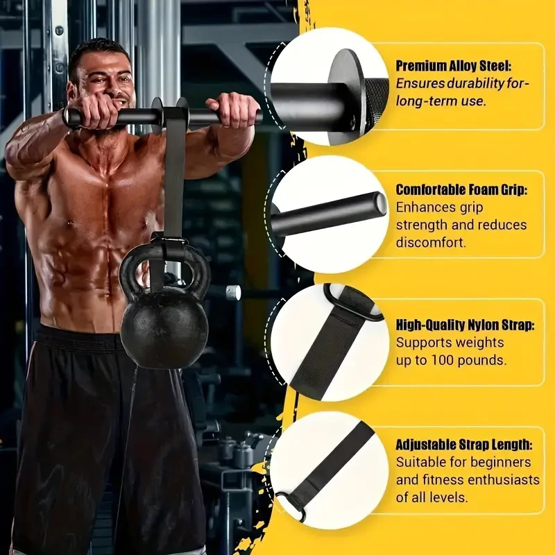 Iron Wrist and Forearm Strengthener - Muscle Training Bar