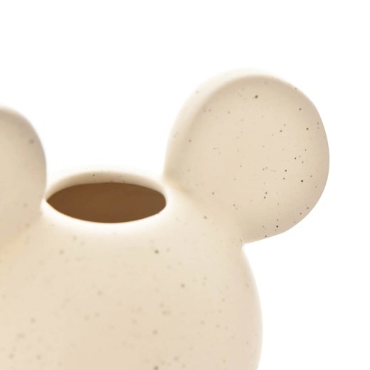 Disney Home : Mickey Head Vase Natural Speckle