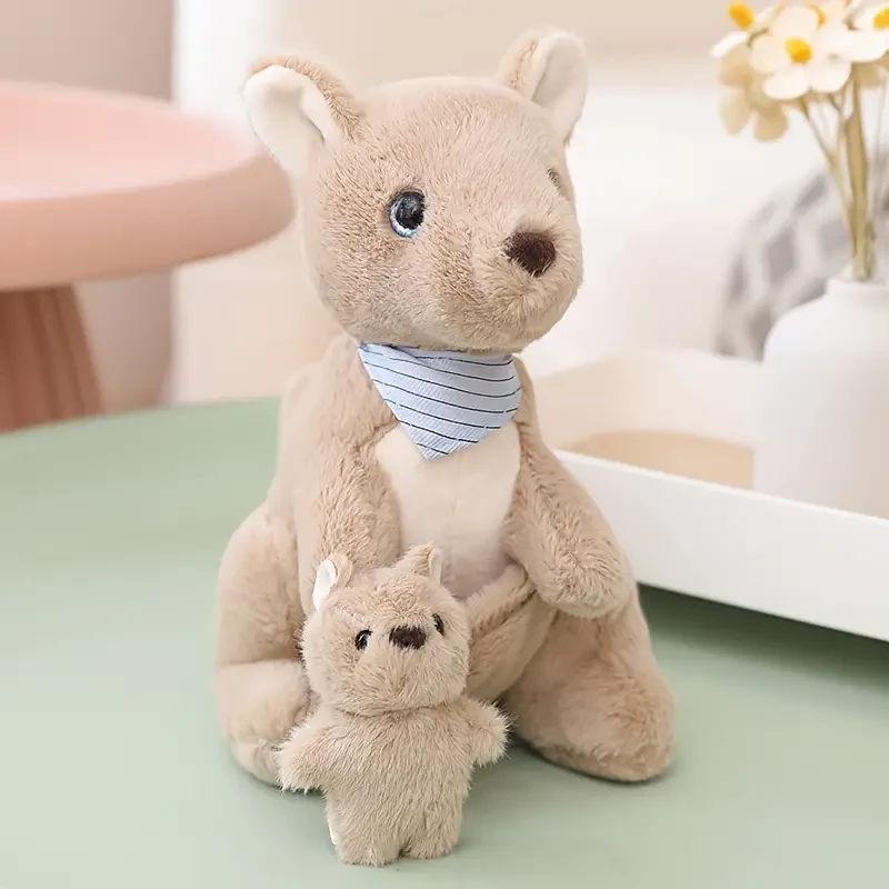 Adorable Kangaroo Family Plush Toy