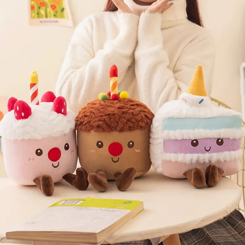 Adorable Birthday Cake Plush Toy