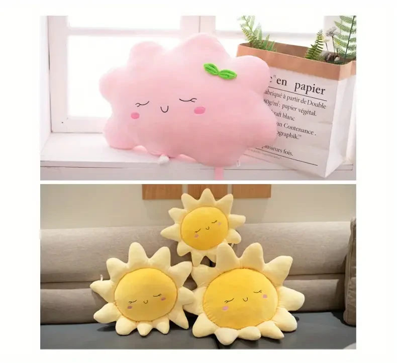 Sun Pillow Girl Heart Cloud Down Cotton Plush Cushion Home Sofa Decoration Cushion