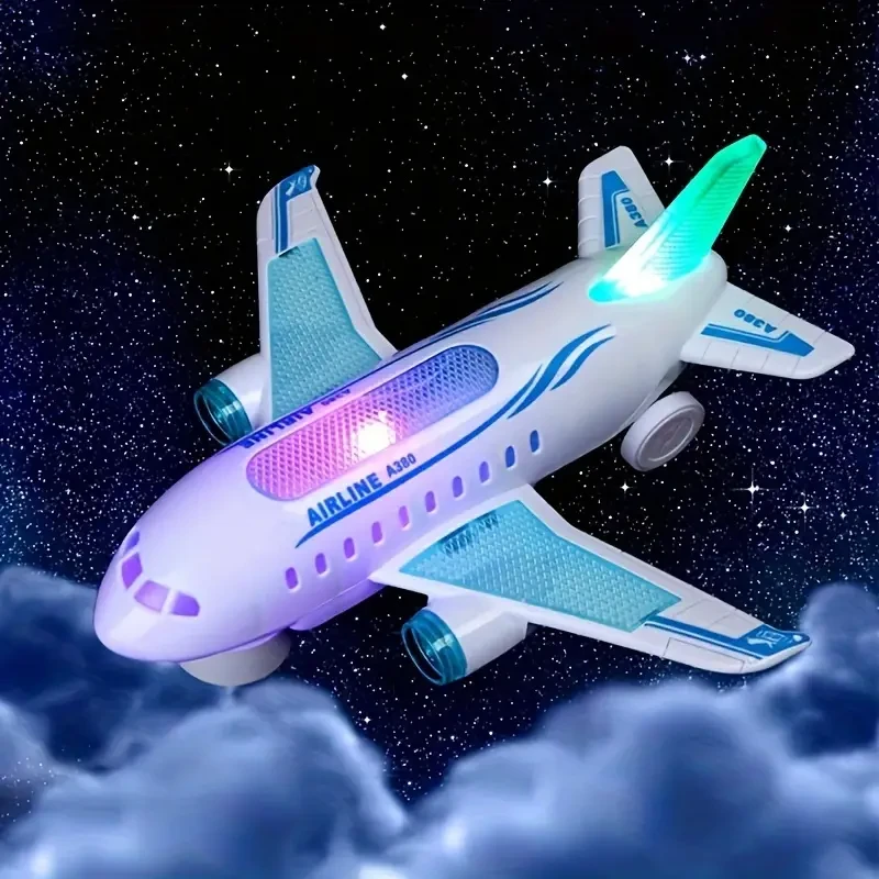 Kids' Electric Airplane Toy with Lights & Music