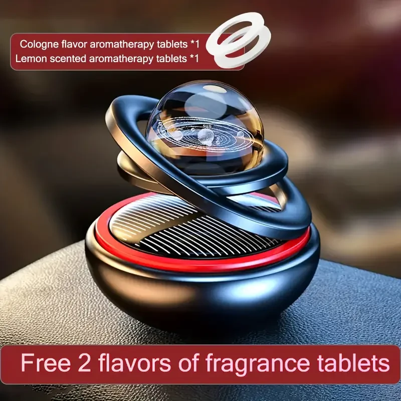 Solar Rotating Car Air Freshener Perfume Diffuser
