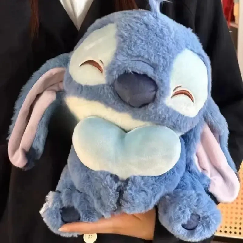 Authentic Stitch Plush Toy with Heart - 14+ Soft PP Stuffed Animal for Birthday